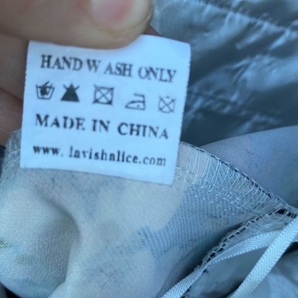 Lavish Alice Floral Blue Multicolor Hidden Shorts Skirt Size 12 - Picture 4 of 10